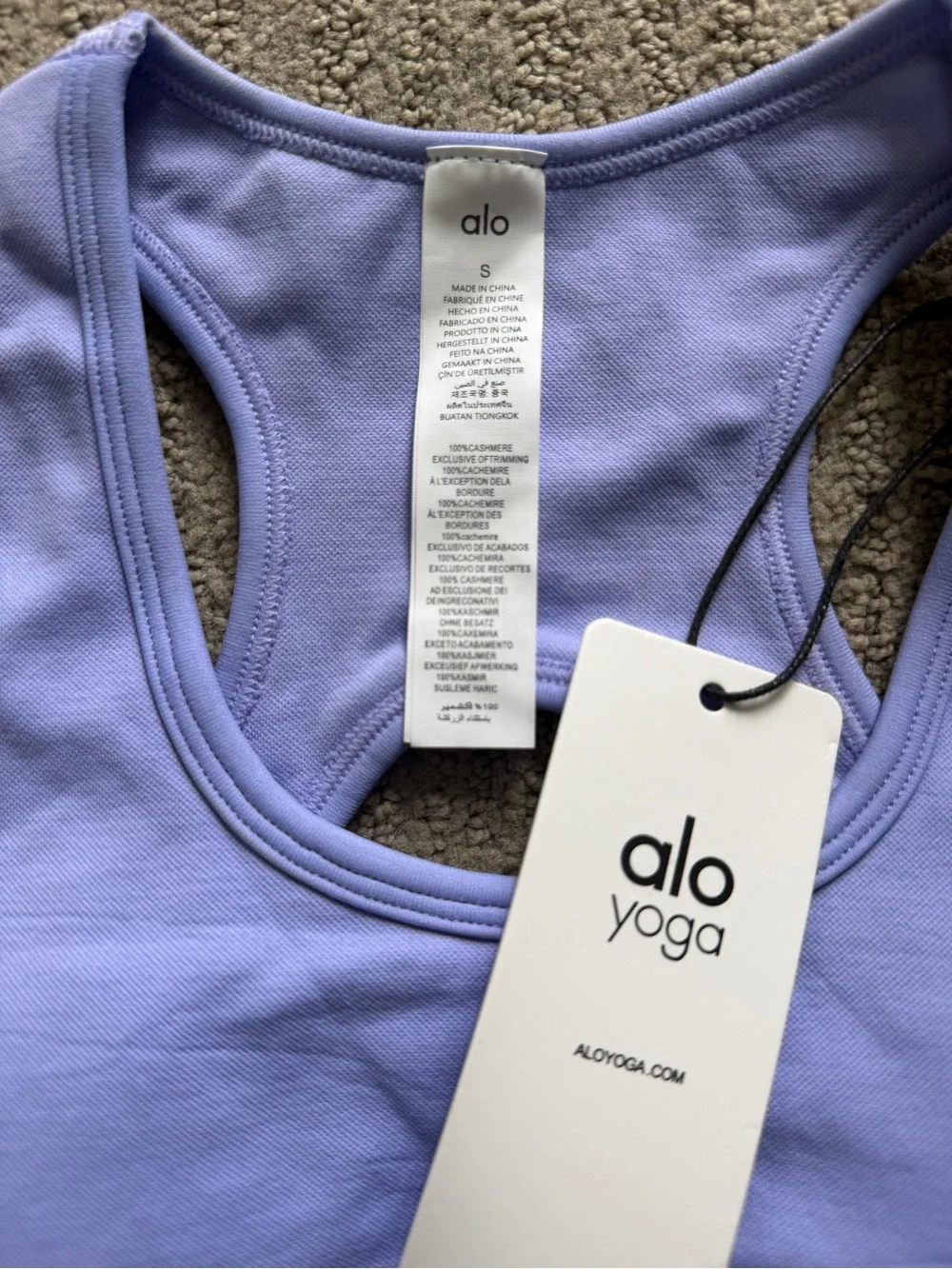ALO Yoga Lavender Racerback Sports Bra